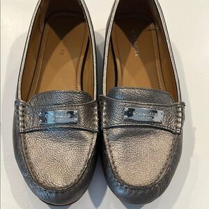 Coach Women's Silver Loafers
